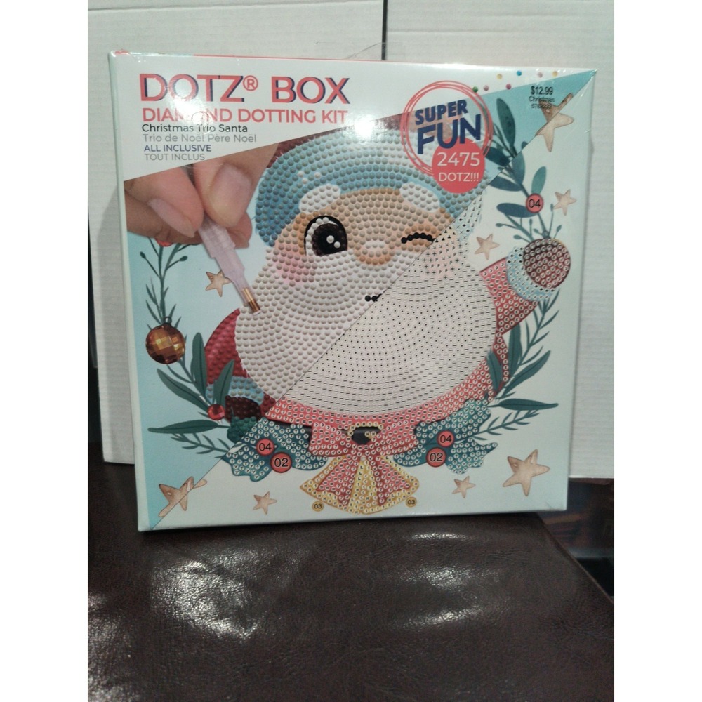 Diamond Dotz Christmas Trio Santa - Diamond Painting Kit - 8.66 - 8.66 in (B24